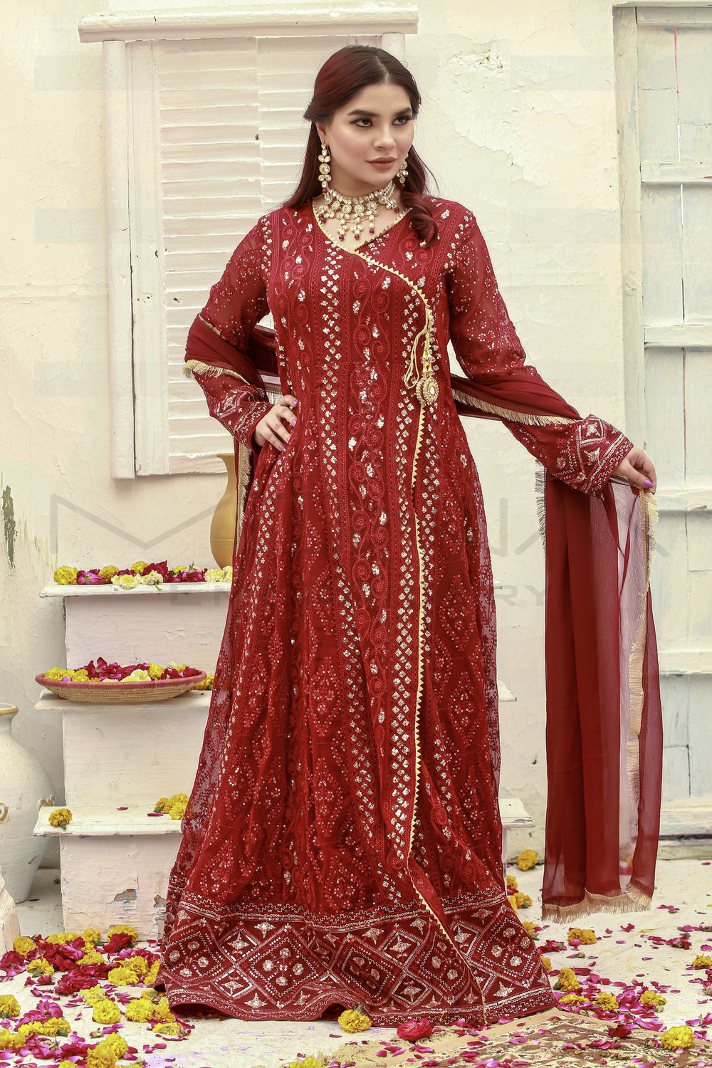 Pakistani Party Wear Dresses | Elegant Embroidery Designs Dress Mona Embroidery Pakistani Party Wear Dresses | Elegant Embroidery Designs Dress Mona Embroidery